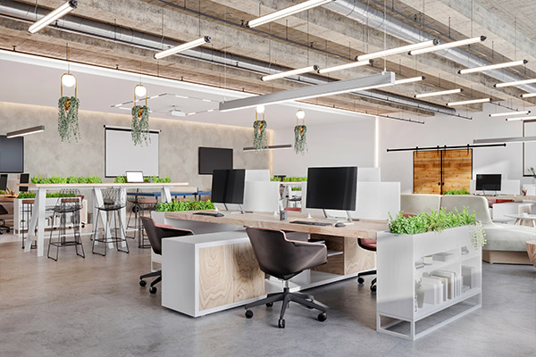 LED lighting in office